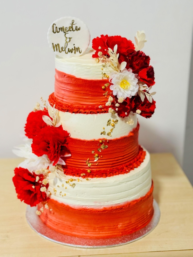 Bespoke luxury 3-tier wedding cake by The Cake Doctor Liverpool